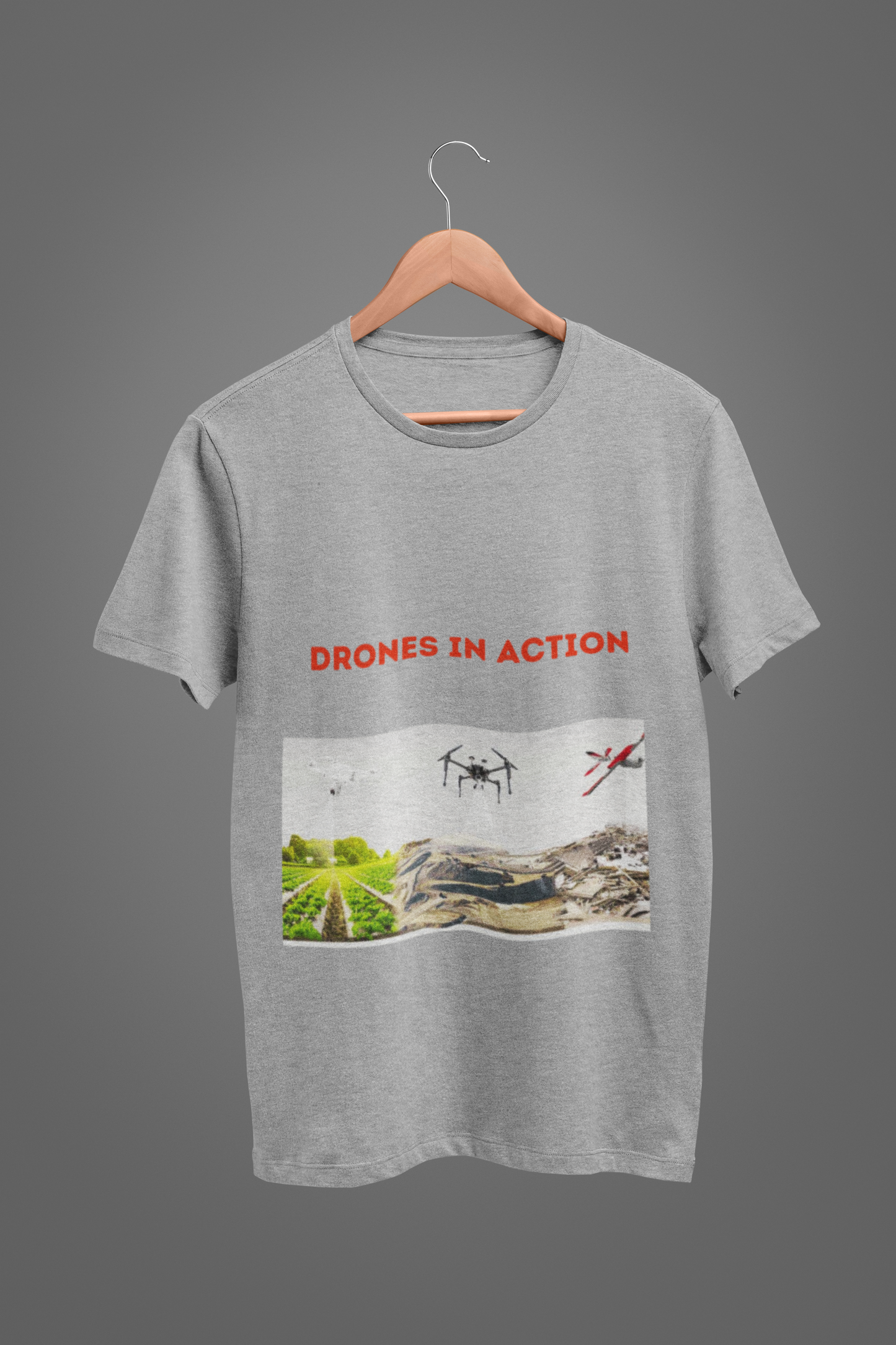 DRONES IN ACTION T SHIRT