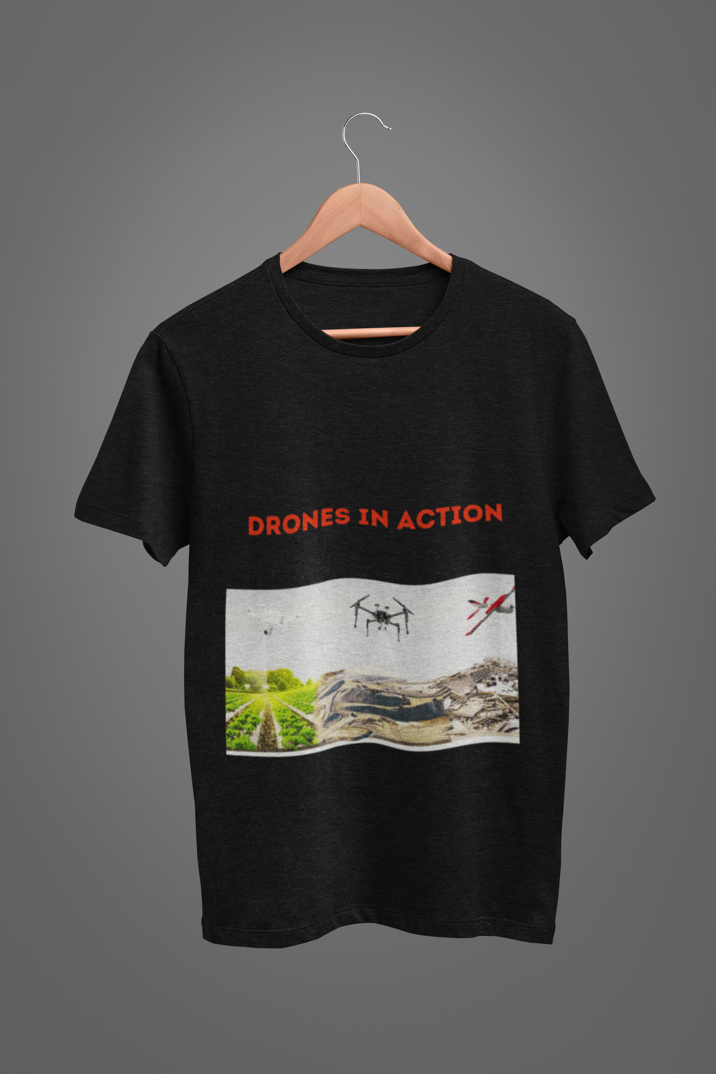 DRONES IN ACTION T SHIRT