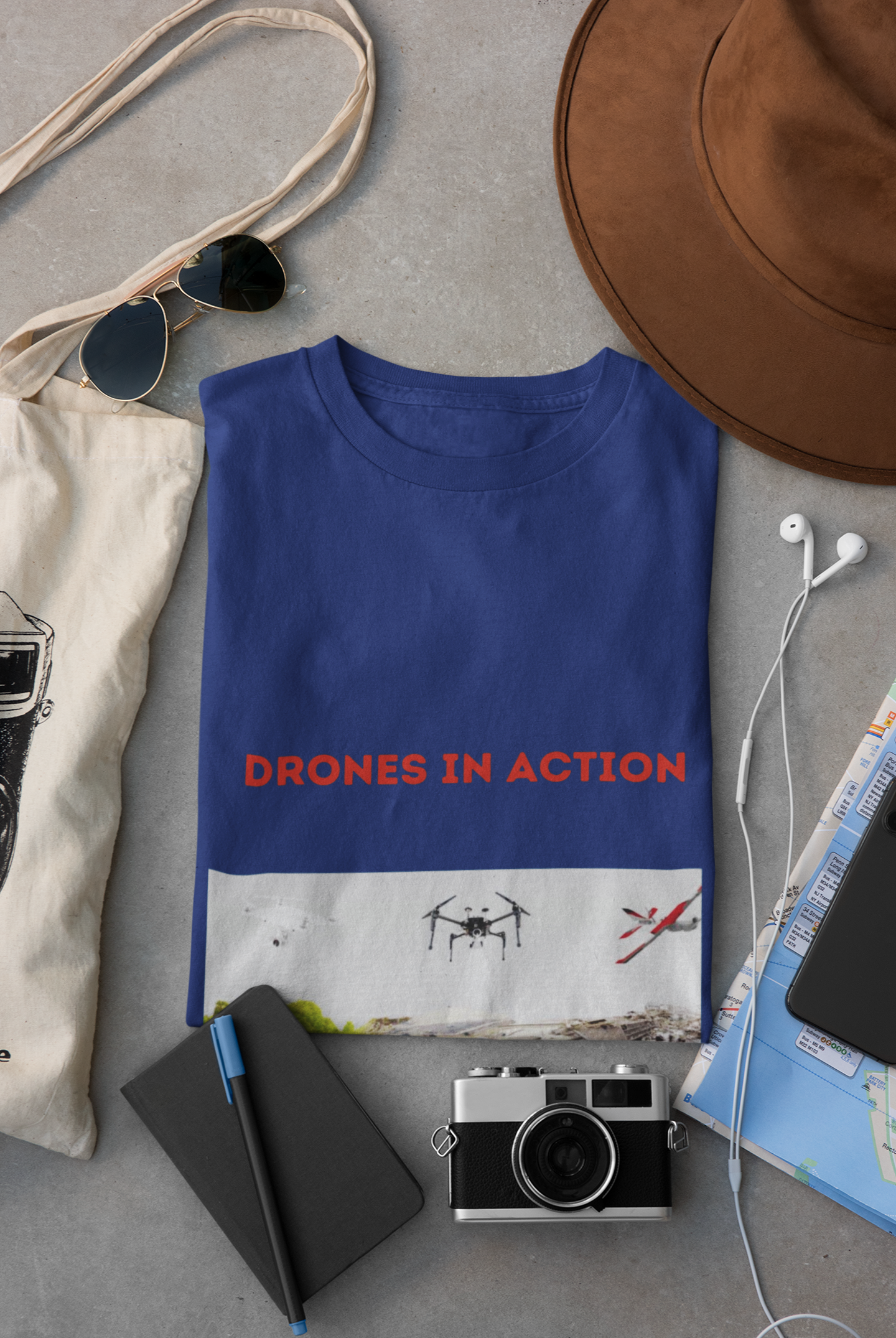 DRONES IN ACTION T SHIRT