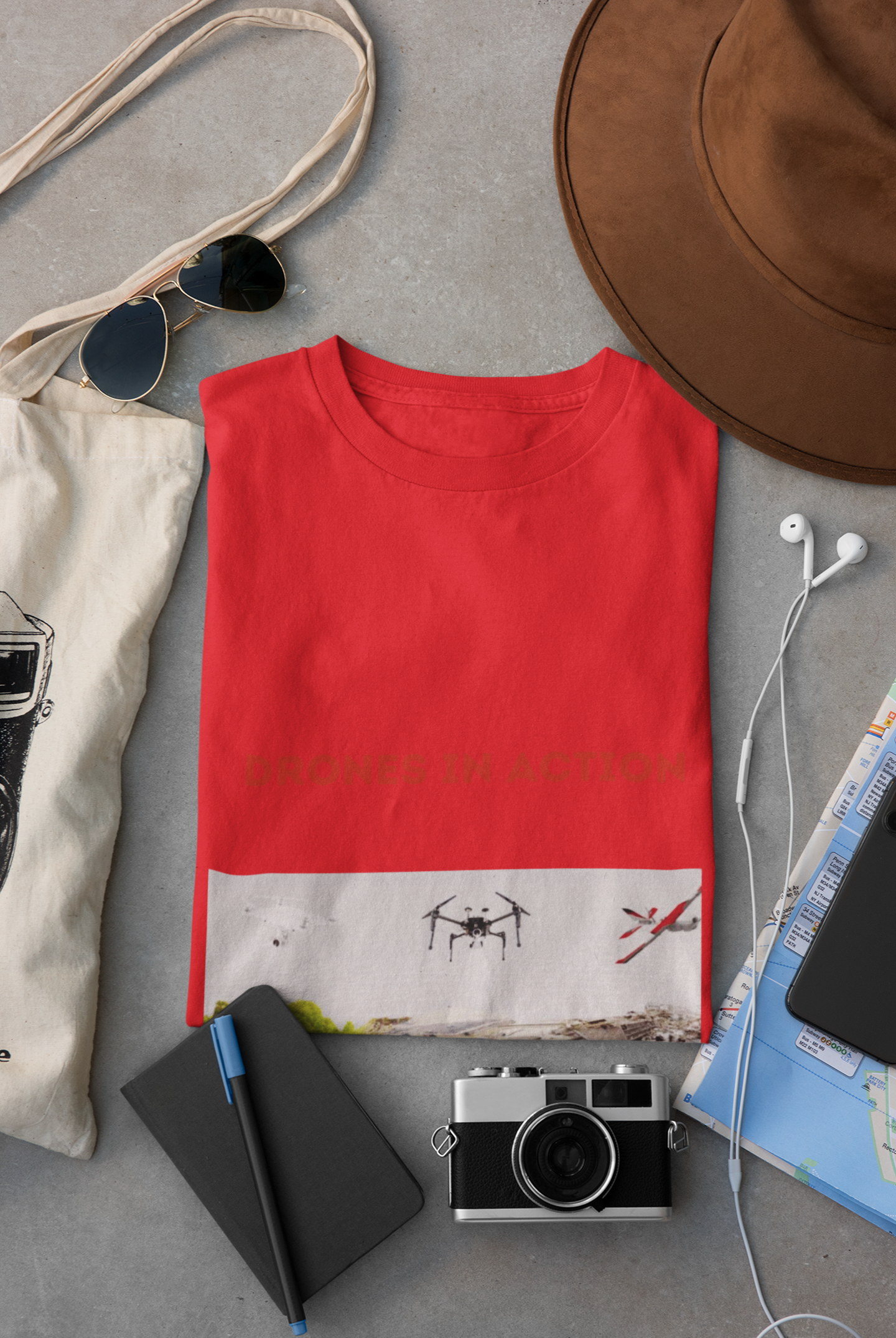 DRONES IN ACTION T SHIRT