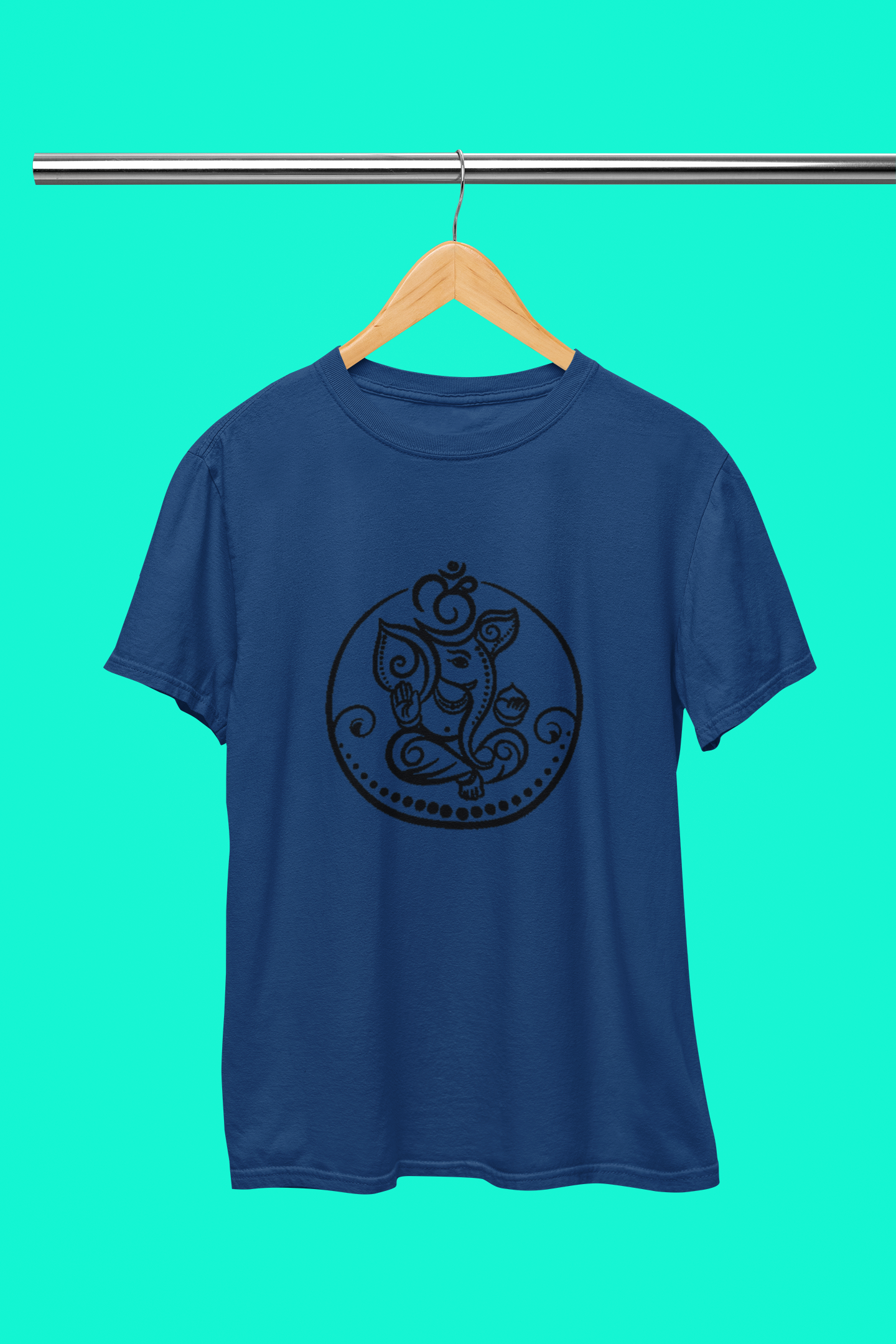 GANESH BLACK PIC T SHIRT