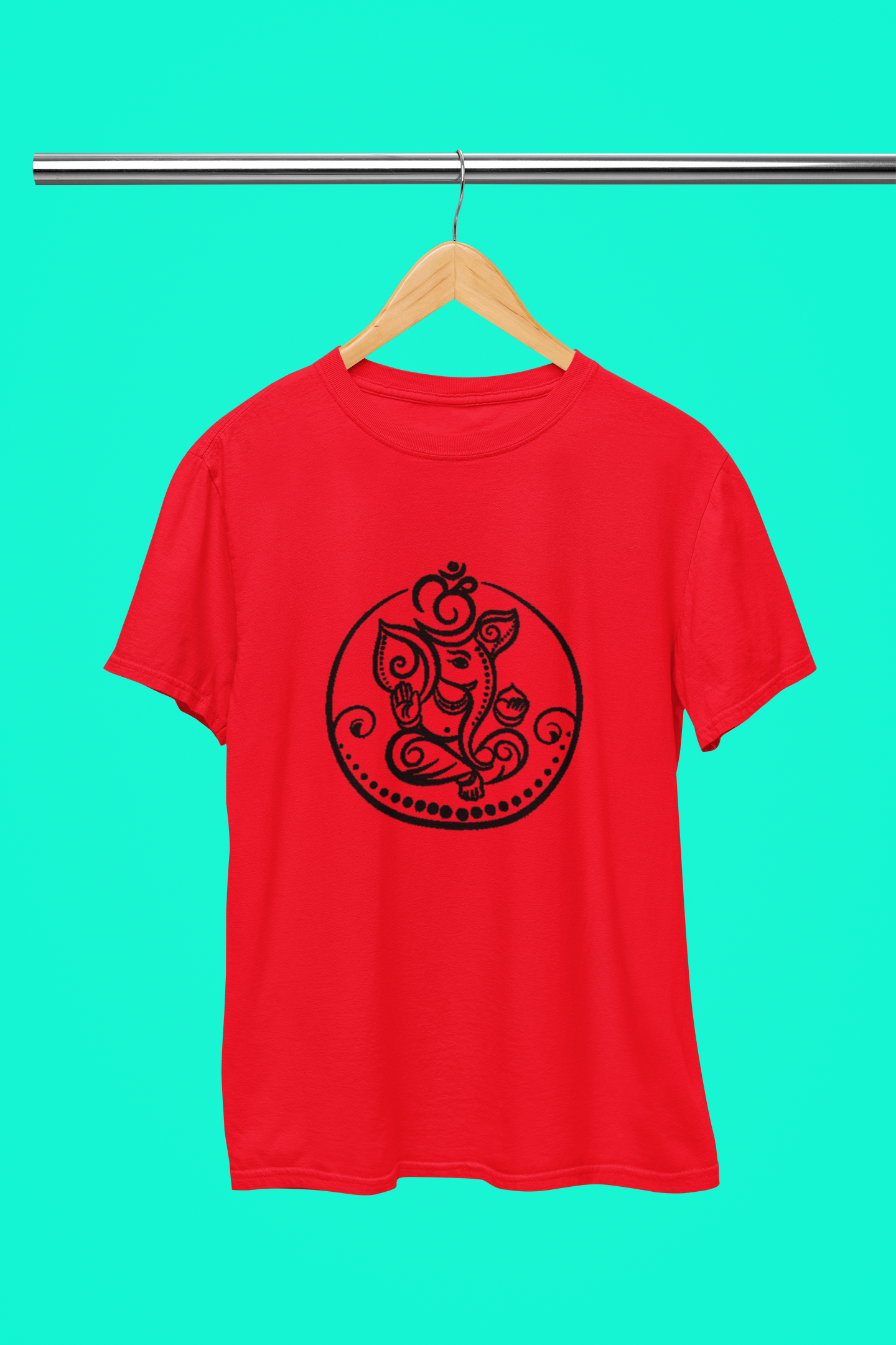 GANESH BLACK PIC T SHIRT
