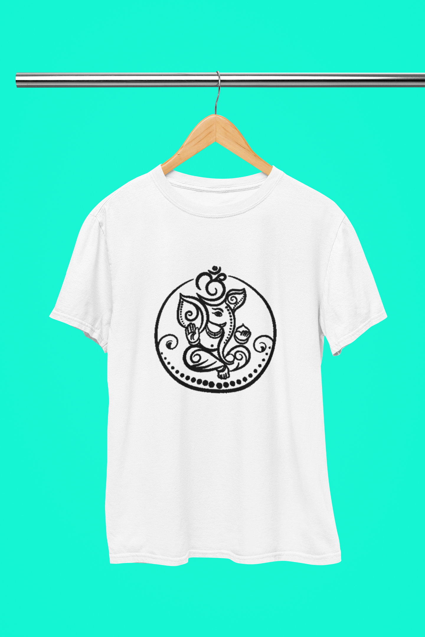 GANESH BLACK PIC T SHIRT