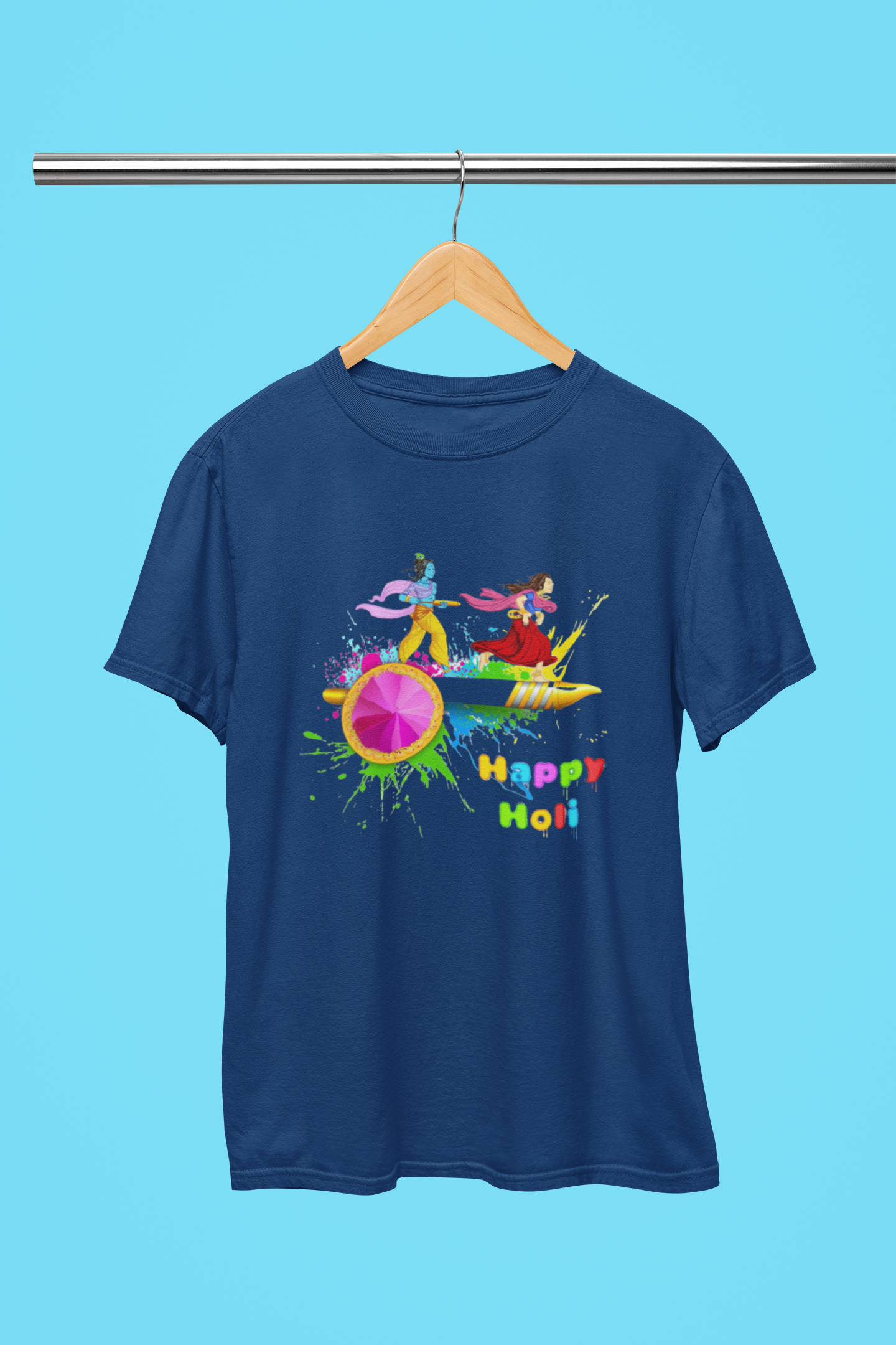 Lord Krishna Holi T-Shirt