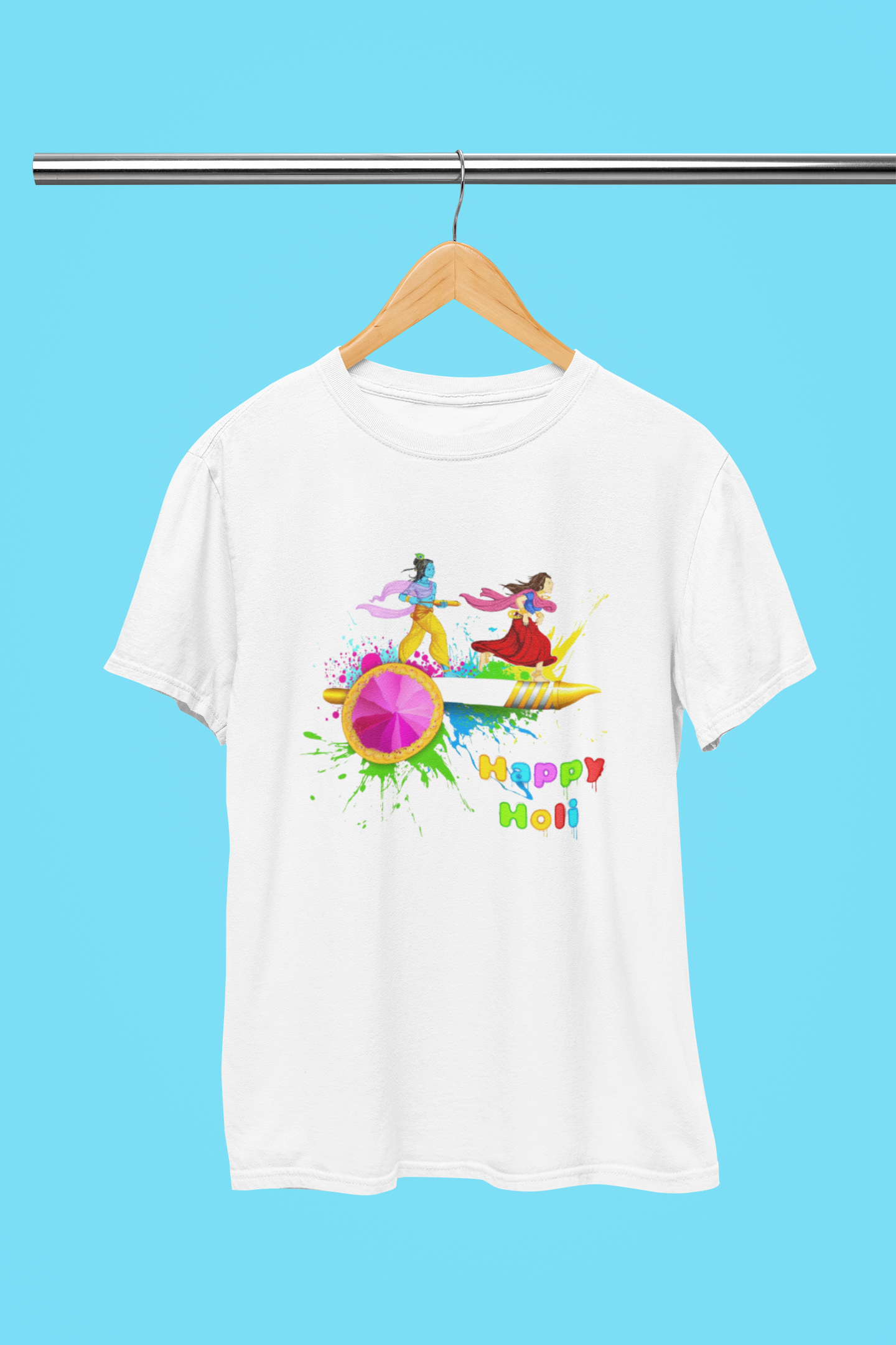 Lord Krishna Holi T-Shirt