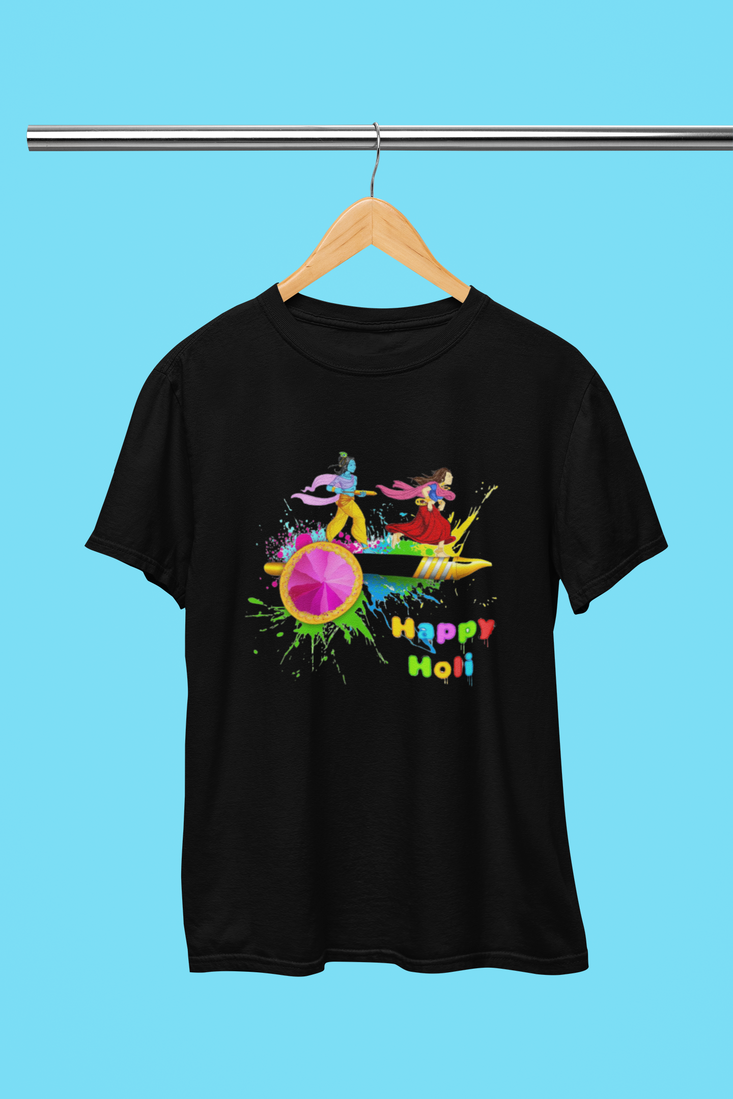 Lord Krishna Holi T-Shirt