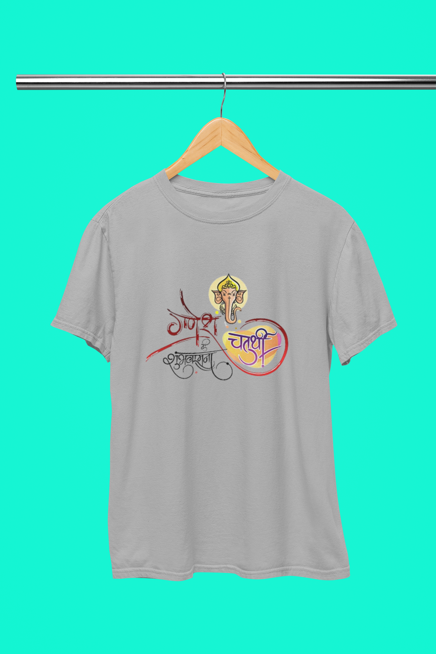 GANESH HINDI ART T SHIRT