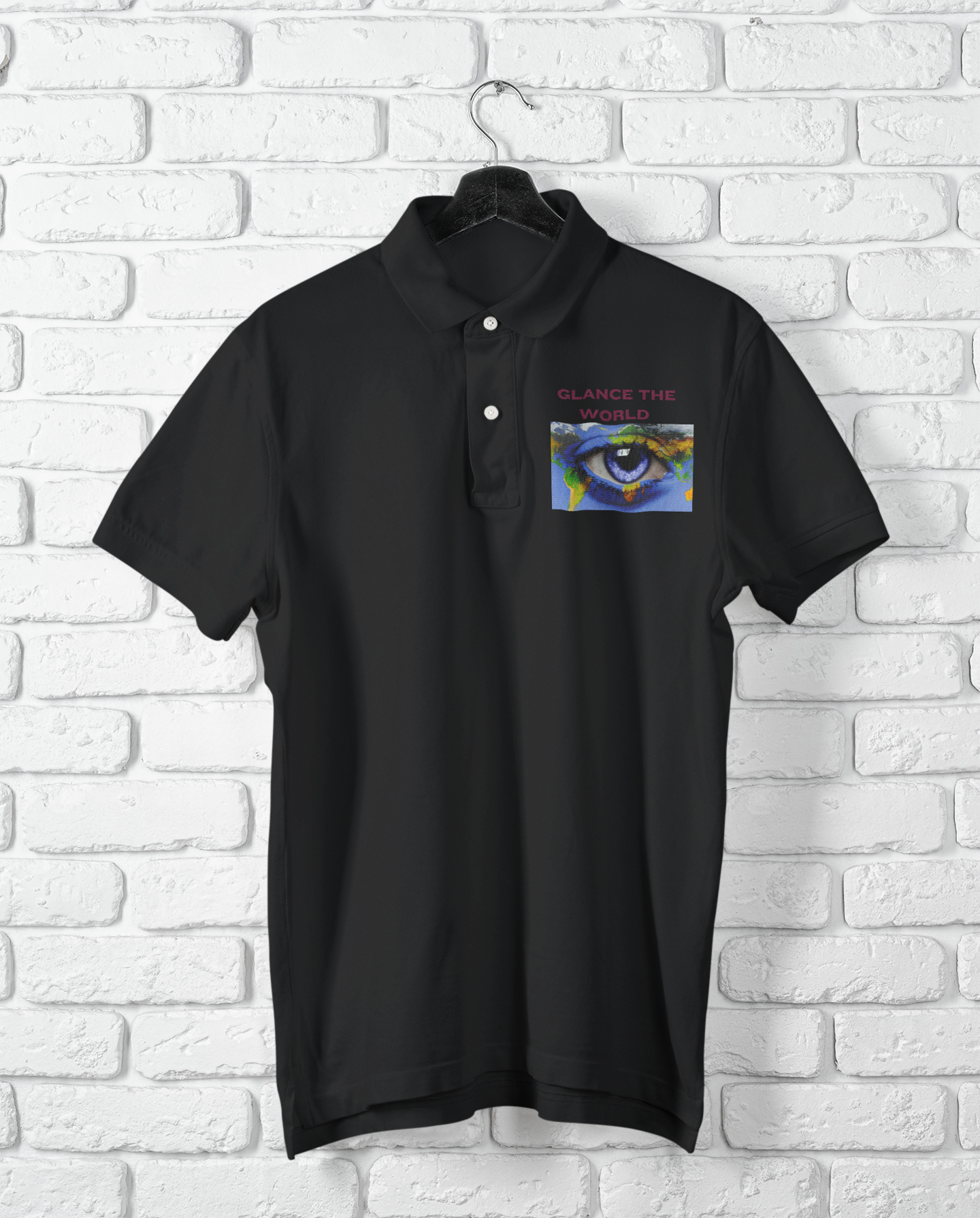 GLANCE THE WORLD POLO T SHIRT