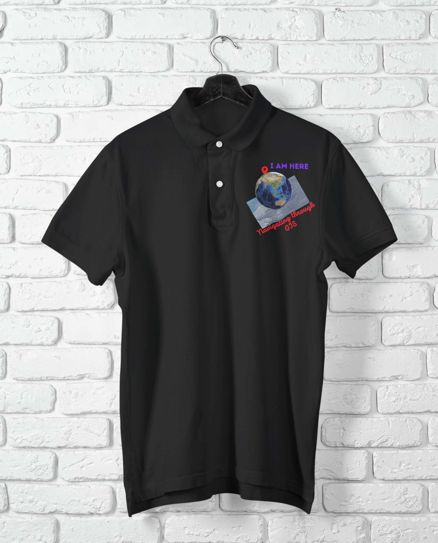 I AM HERE POLO T SHIRT