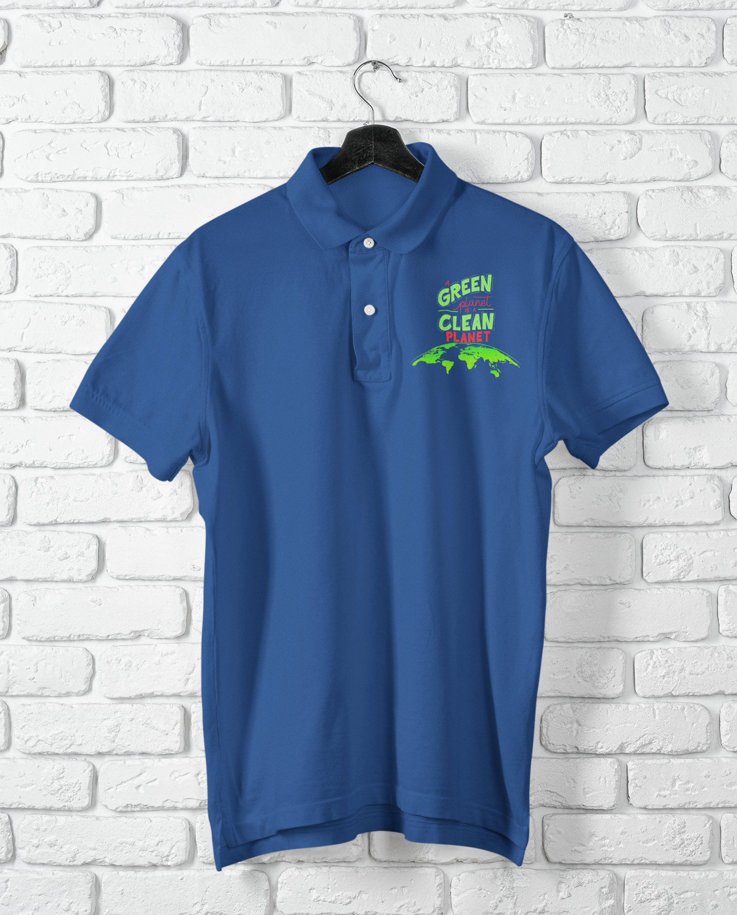 A GREEN PLANET POLO T SHIRT