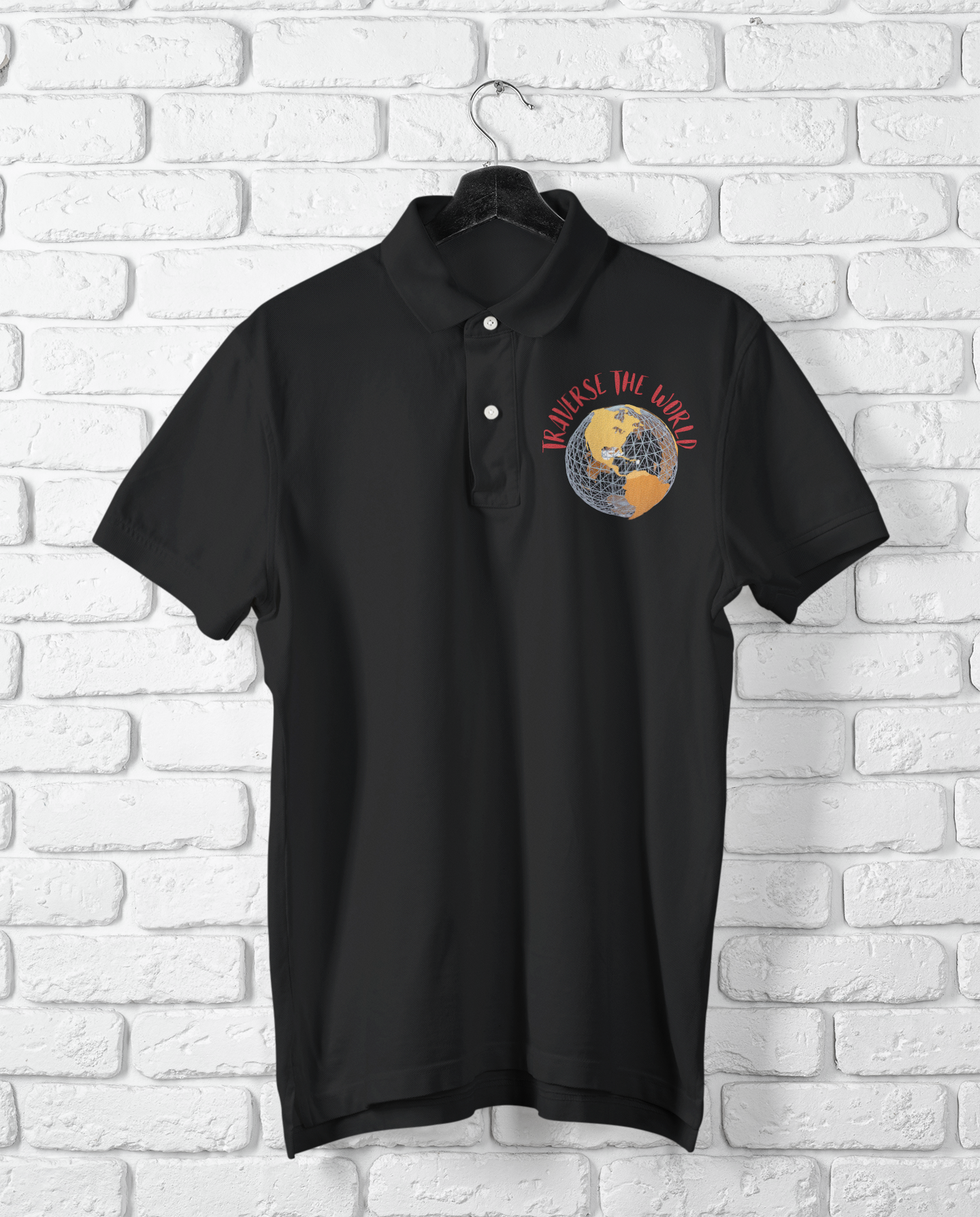 TRAVERSE THE WORLD POLO T SHIRT
