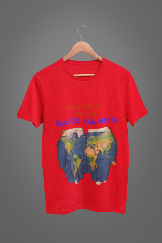 WORLD IS IN SAFE HANDS T SHIRT