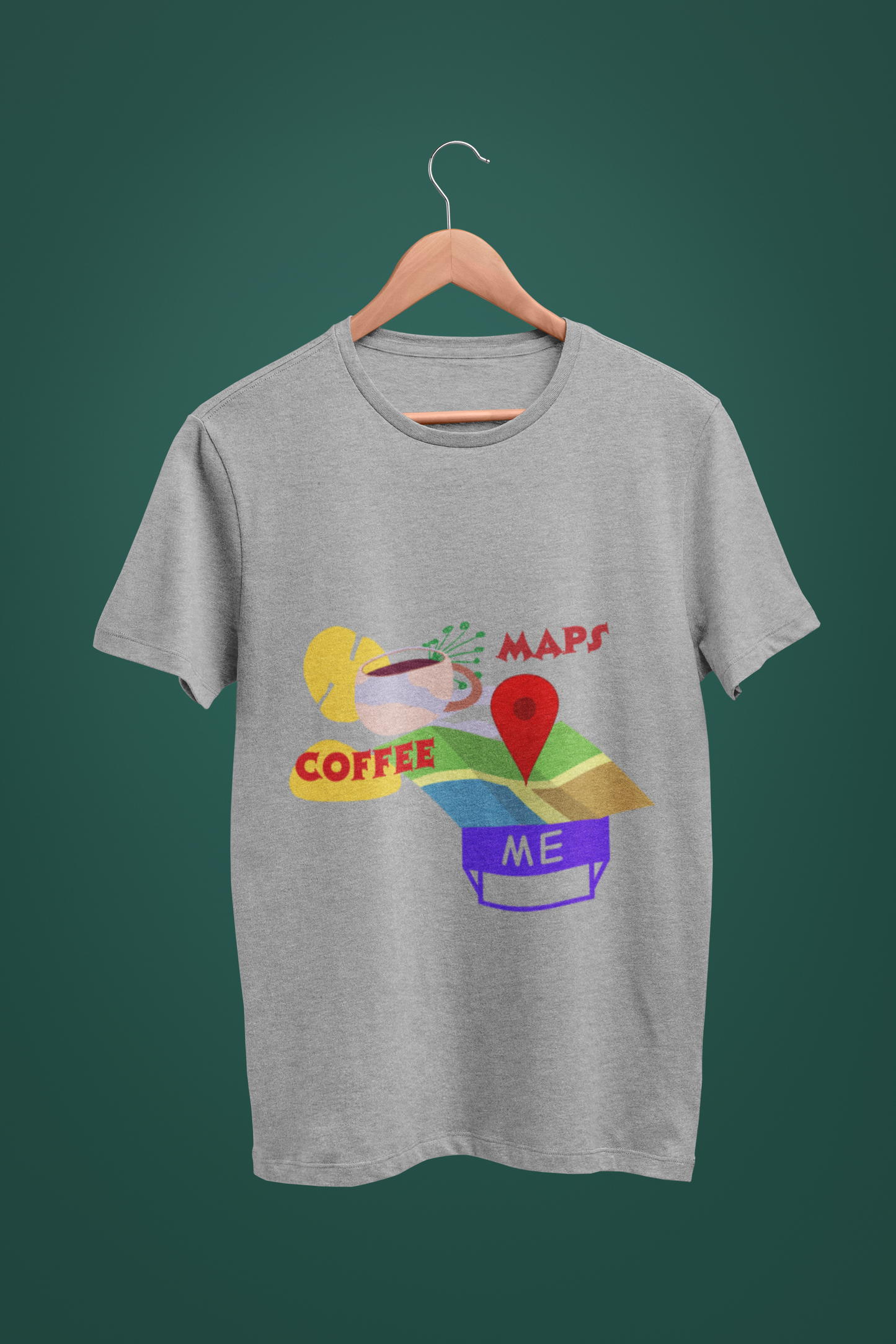 COFFEE WITH MAP T SHIRT