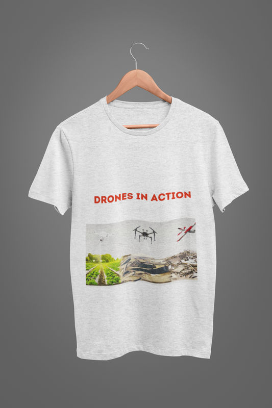 DRONES IN ACTION T SHIRT