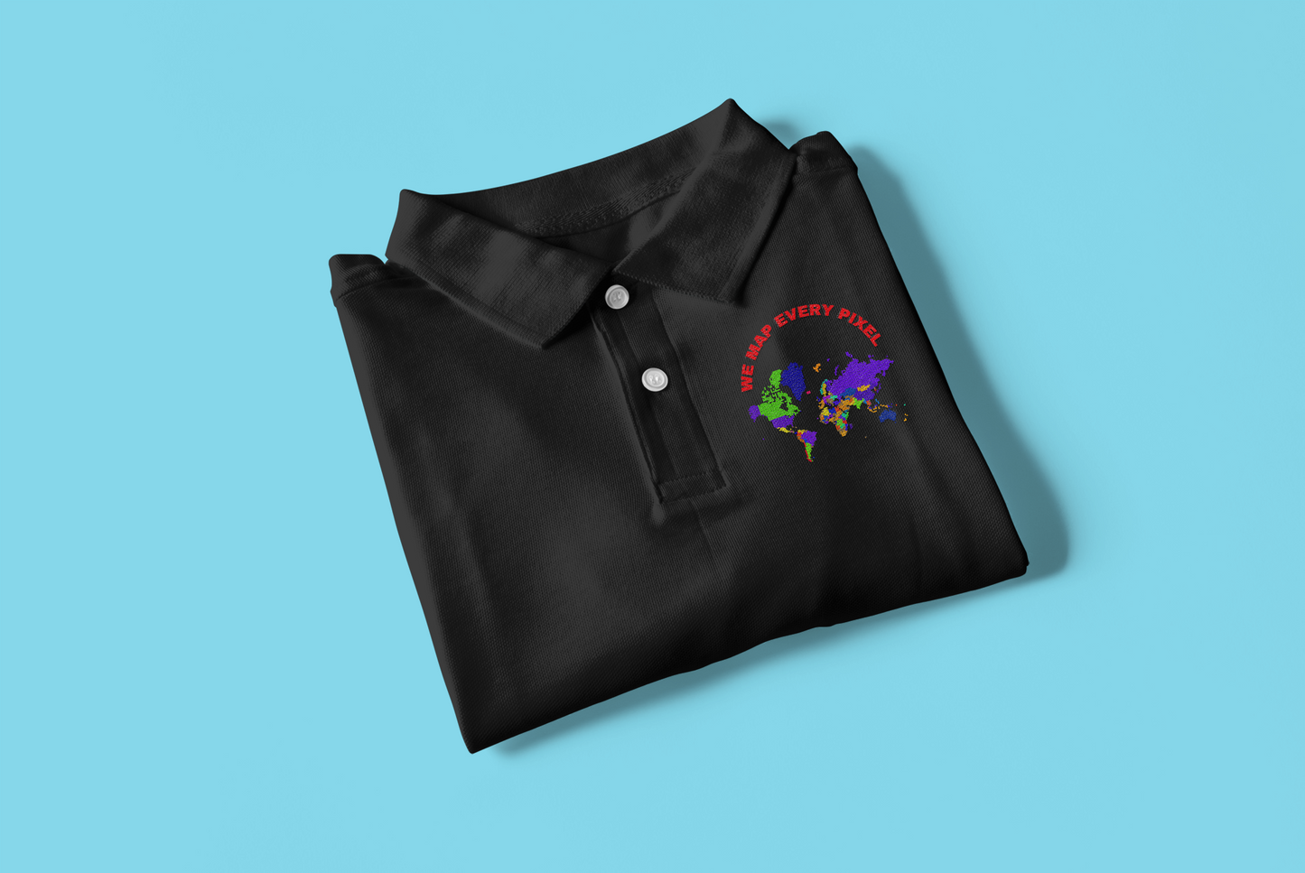 WE MAP EVERY PIXEL POLO T SHIRT
