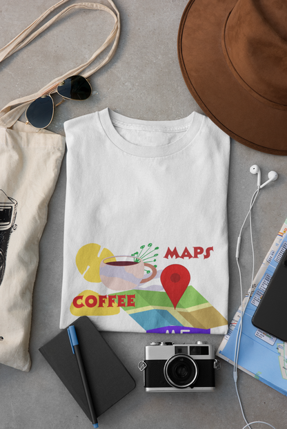 COFFEE WITH MAP T SHIRT