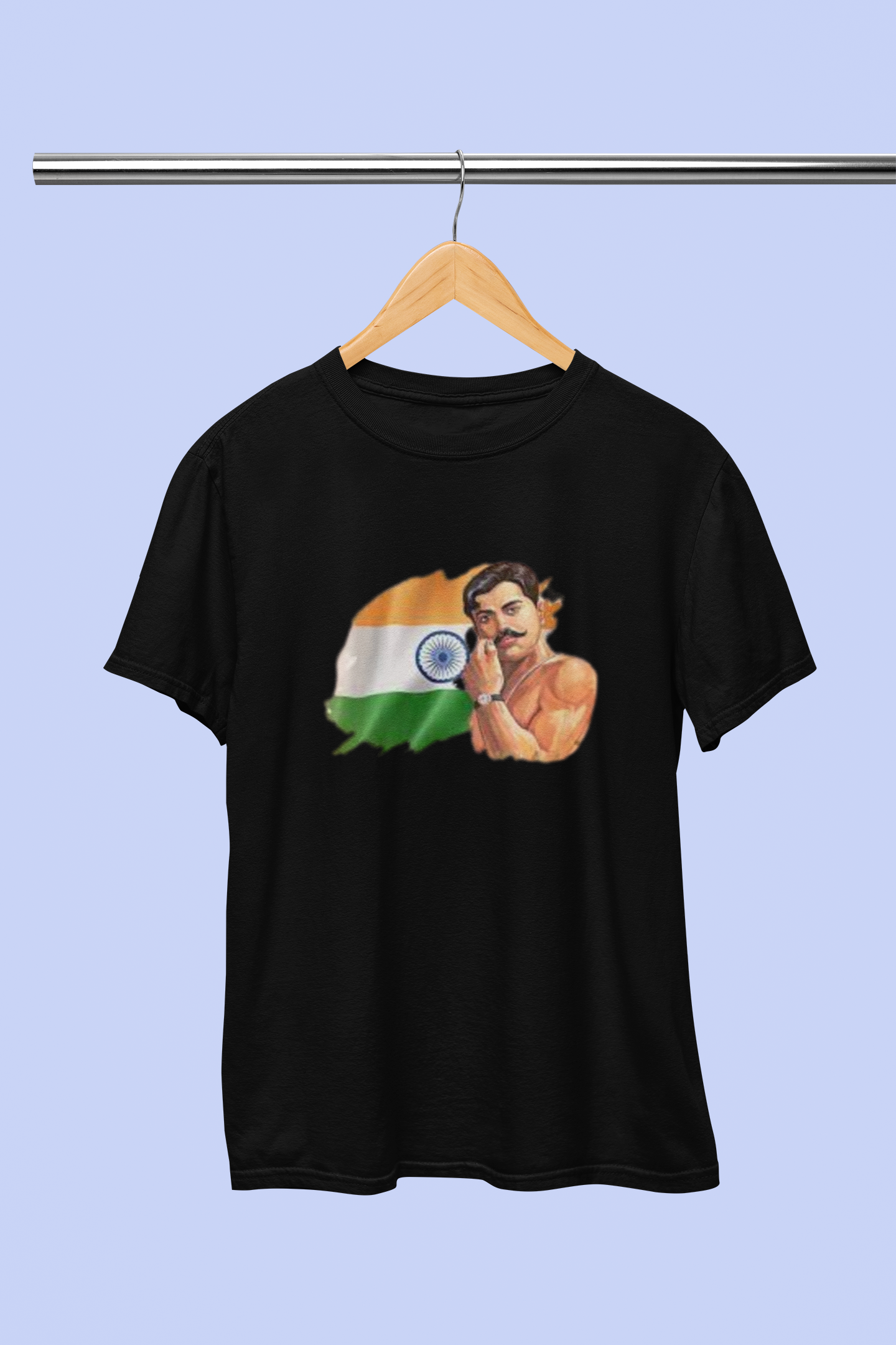 CHANDRA SHEKAR AZAD INDIA FLAG T-SHIRT