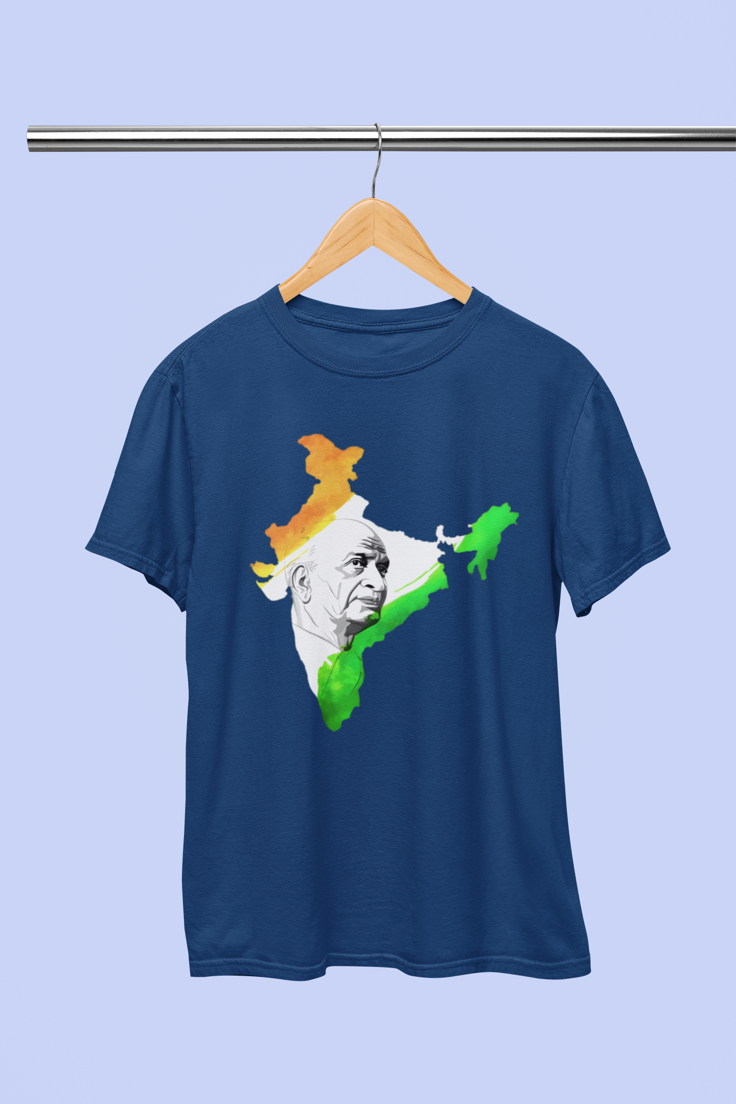 SARDAR VALLABHBHAI PATEL ON INDIA MAP T-SHIRT