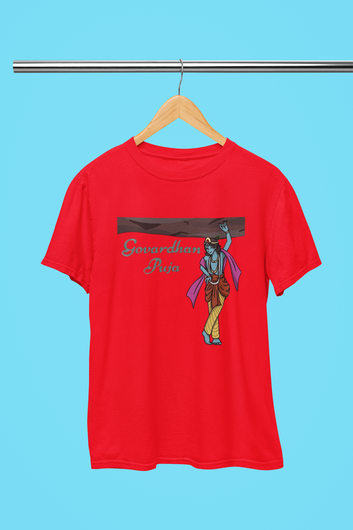 GOVARDHAN PUJA SUPER KRISHNA T-SHIRT