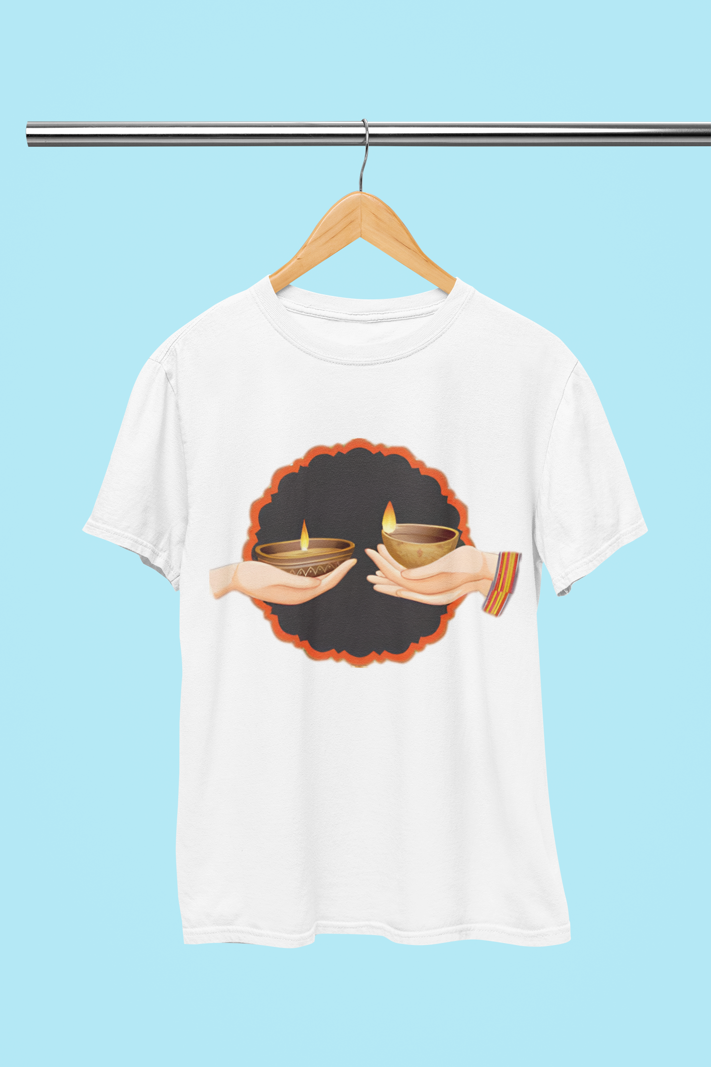 DIWALI SUPER TWO HANDS T-SHIRT