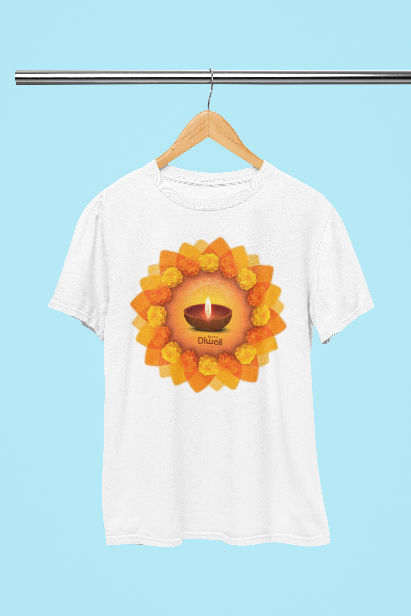 DIWALI MARIGOLD FLOWER T-SHIRT