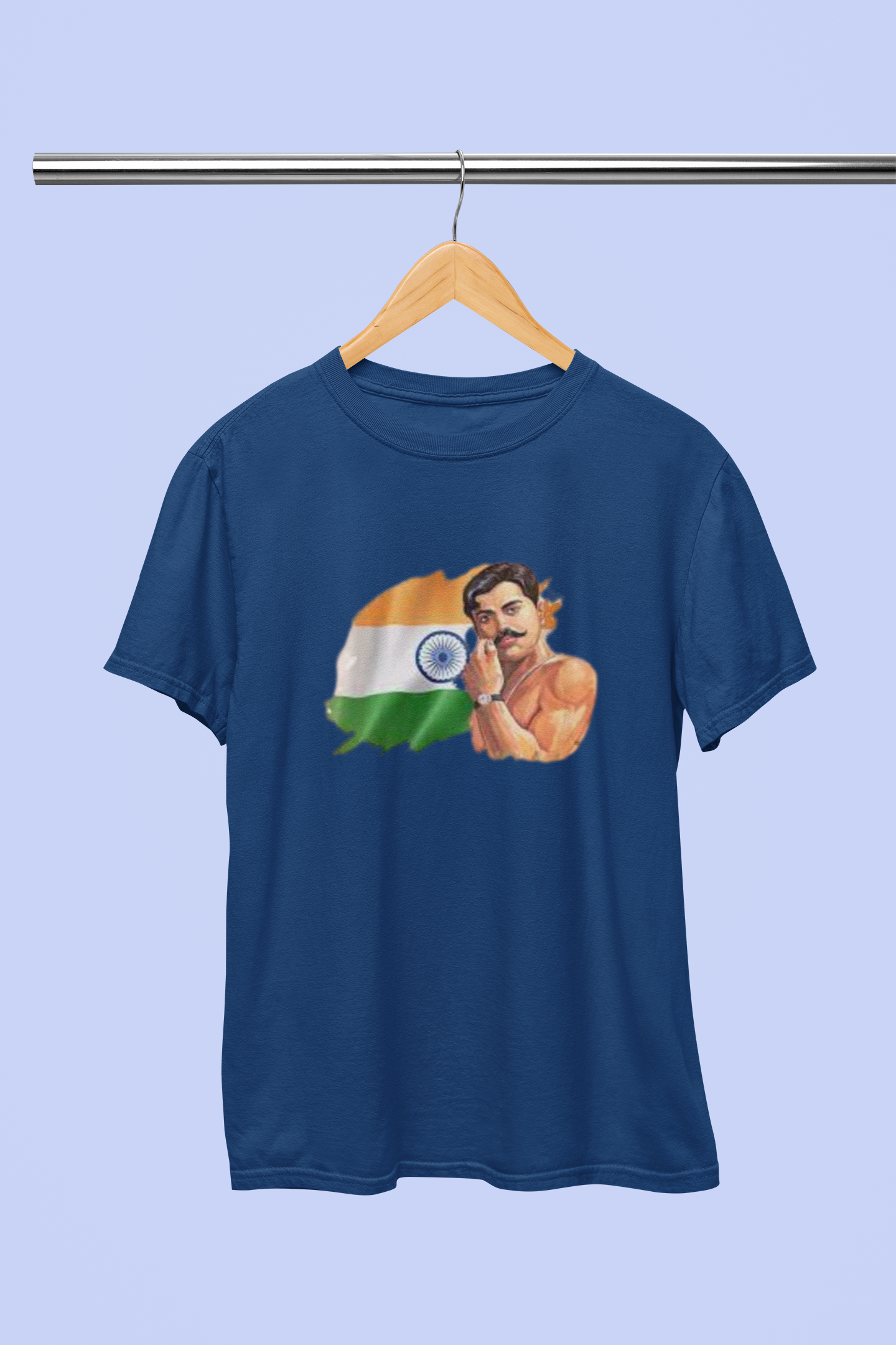 CHANDRA SHEKAR AZAD INDIA FLAG T-SHIRT