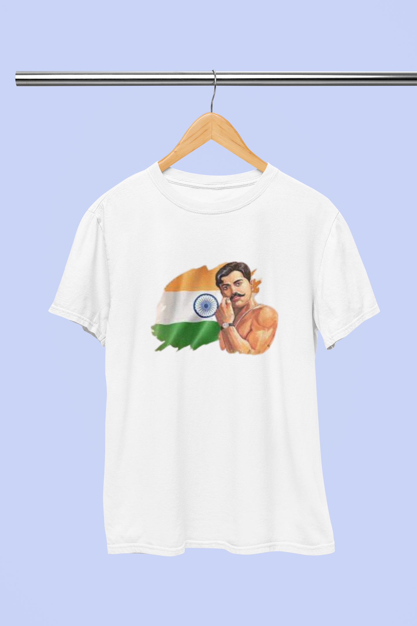 CHANDRA SHEKAR AZAD INDIA FLAG T-SHIRT