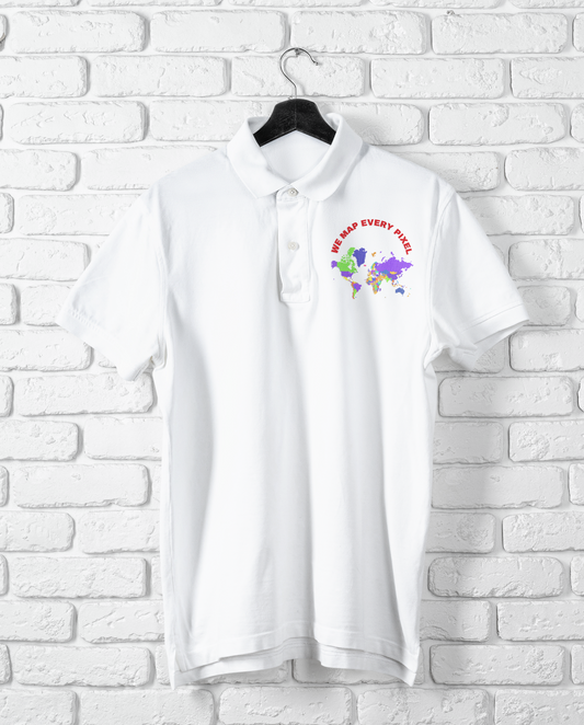 WE MAP EVERY PIXEL POLO T SHIRT