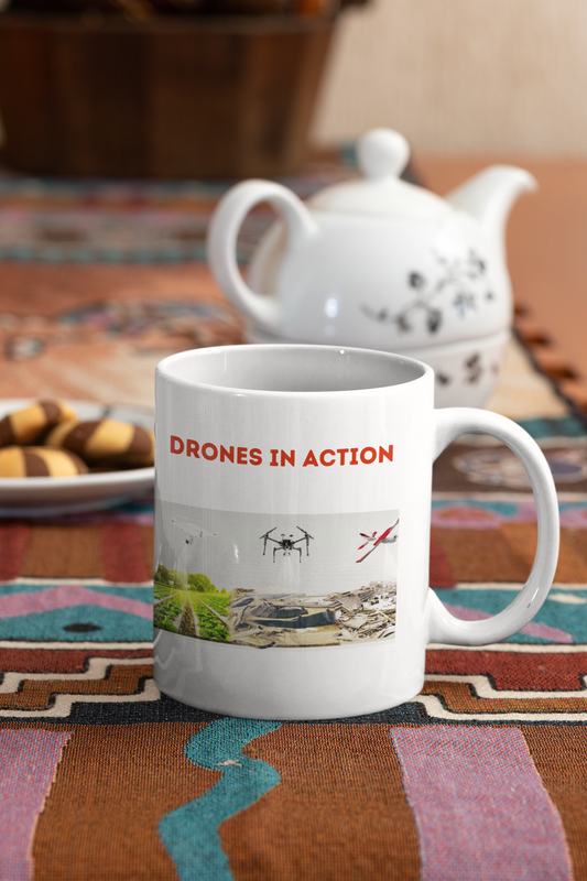 DRONES IN ACTION MUG
